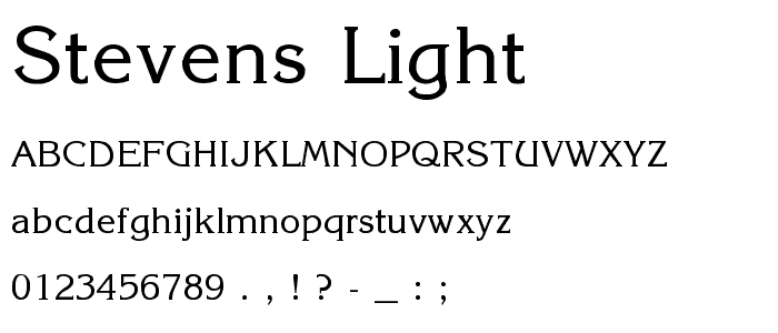 Stevens Light font